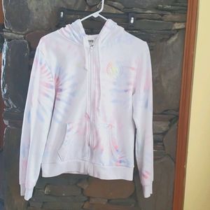 Zip up hooded sweat shirt